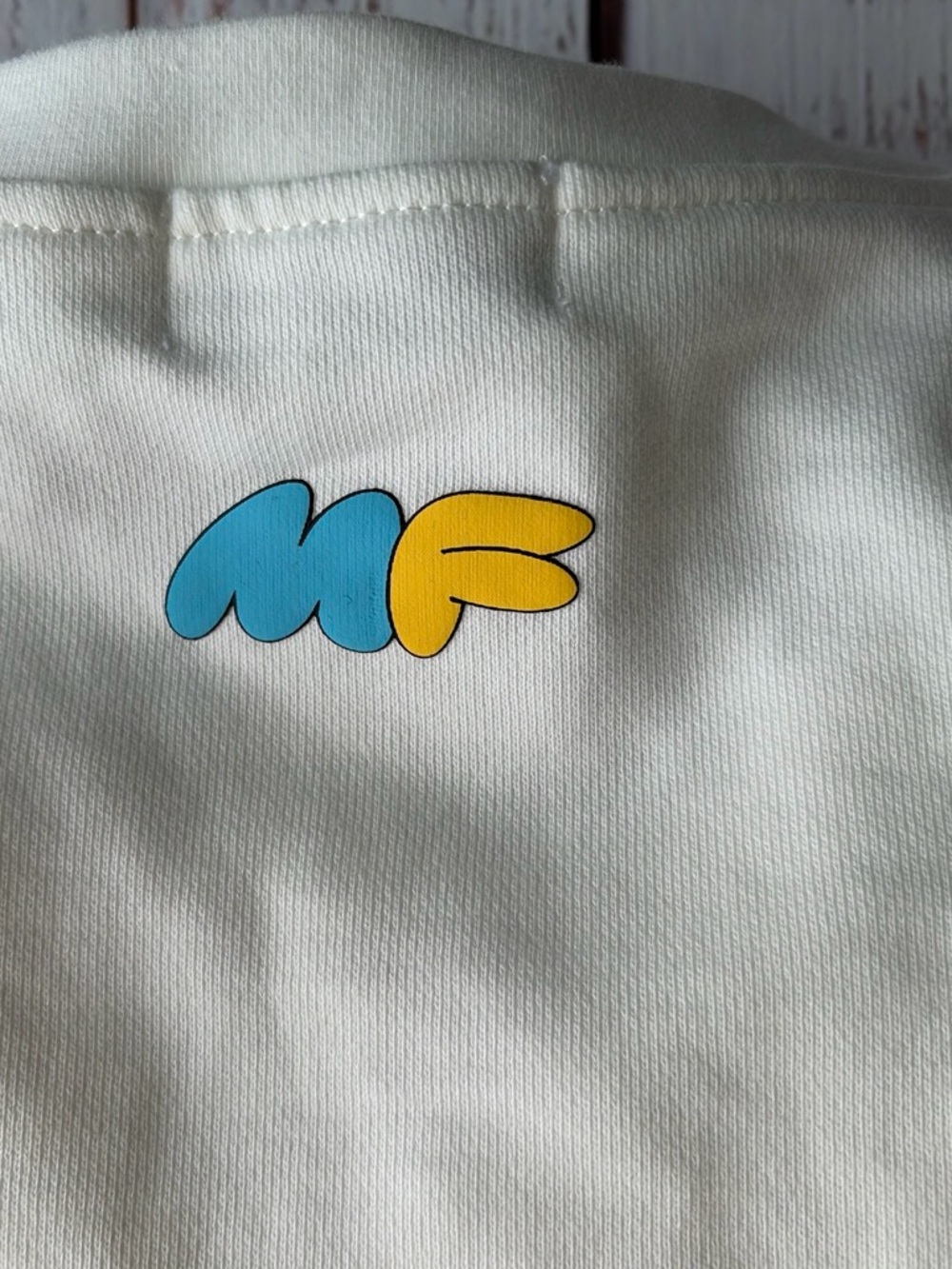 Mayfair White Graphic Men’s Sweatshirt with Colorful 'COMPASSION' Print - Picture 4 of 4